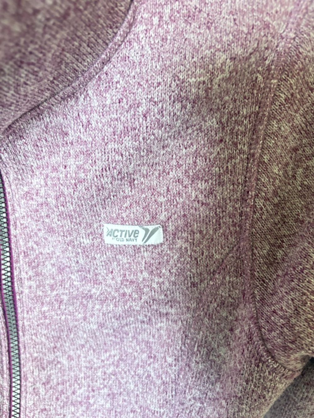 Old Navy Heathered Mauve Active Zip-Up Jacket